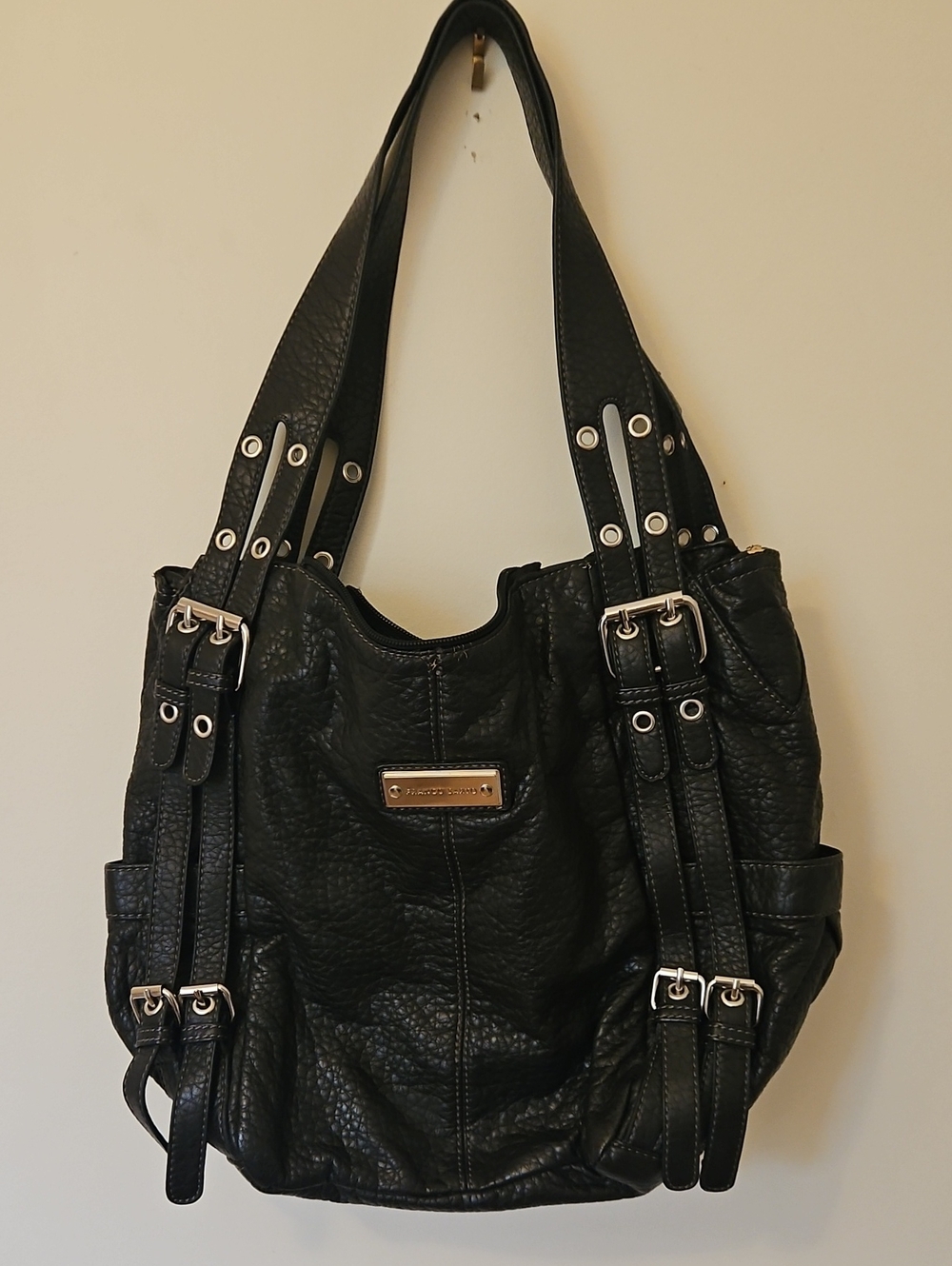 Black Women’s Shoulder Bag - Classic Pebbled Tote